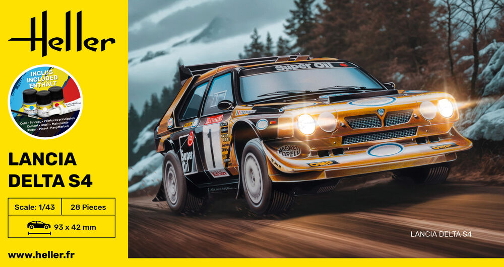 Heller Starter Kit Lancia Delta S4 1/43 maquette rallye