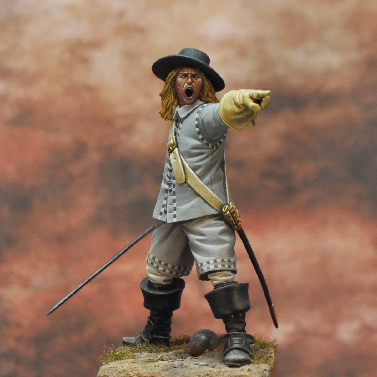 Art Girona International Okey Dragoons Officer figurine 54mm 1645