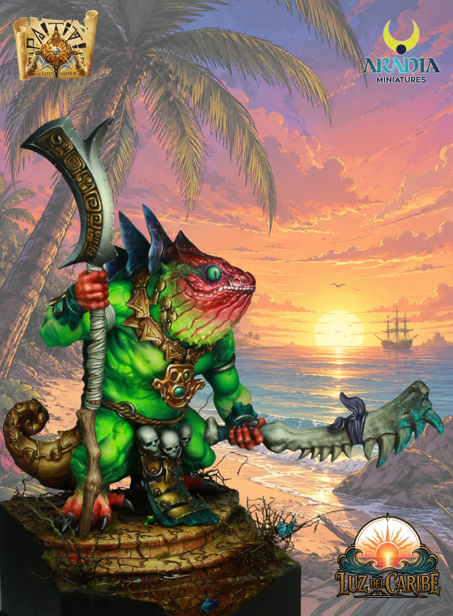 Aradia Classic Fantasy Chamaleogre figurine résine 32mm