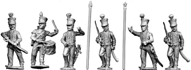 Perry Napoleonic NBK 7 Line Command figurines avançant 6 pièces