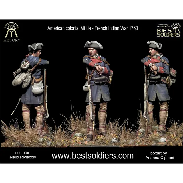 Art Girona Miniatures Militia Coloniale 1760 figurine 54 mm