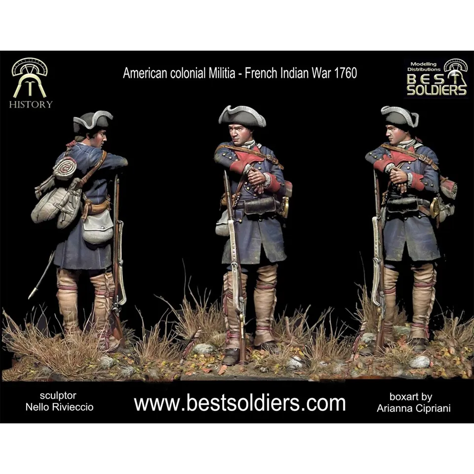 Art Girona Miniatures Militia Coloniale 1760 figurine 54 mm