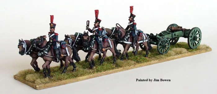 Perry Napoleonic FN115 figurines attelage Garde canon 12