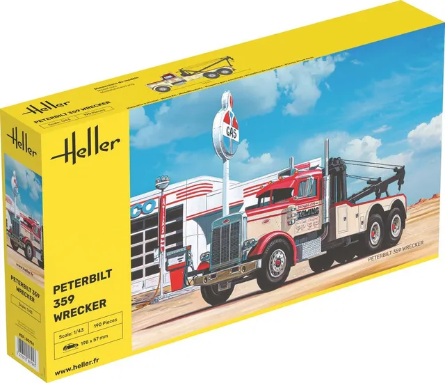 Heller Historical Peterbilt 359 Wrecker 1/43 maquette camion