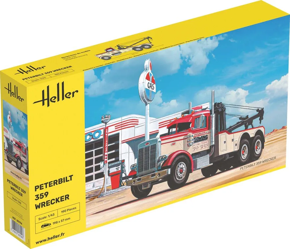 Heller Historical Peterbilt 359 Wrecker 1/43 maquette camion
