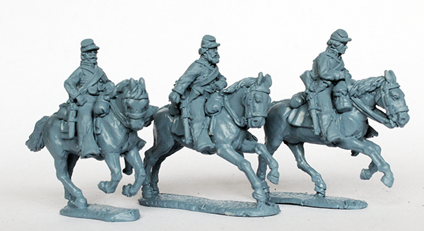 Perry American Civil War ACW 101 cavalerie Union au galop métal