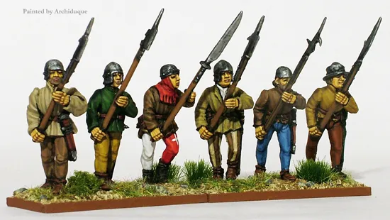 Perry Miniatures European Armies EA2 hallebardiers figurines 45°