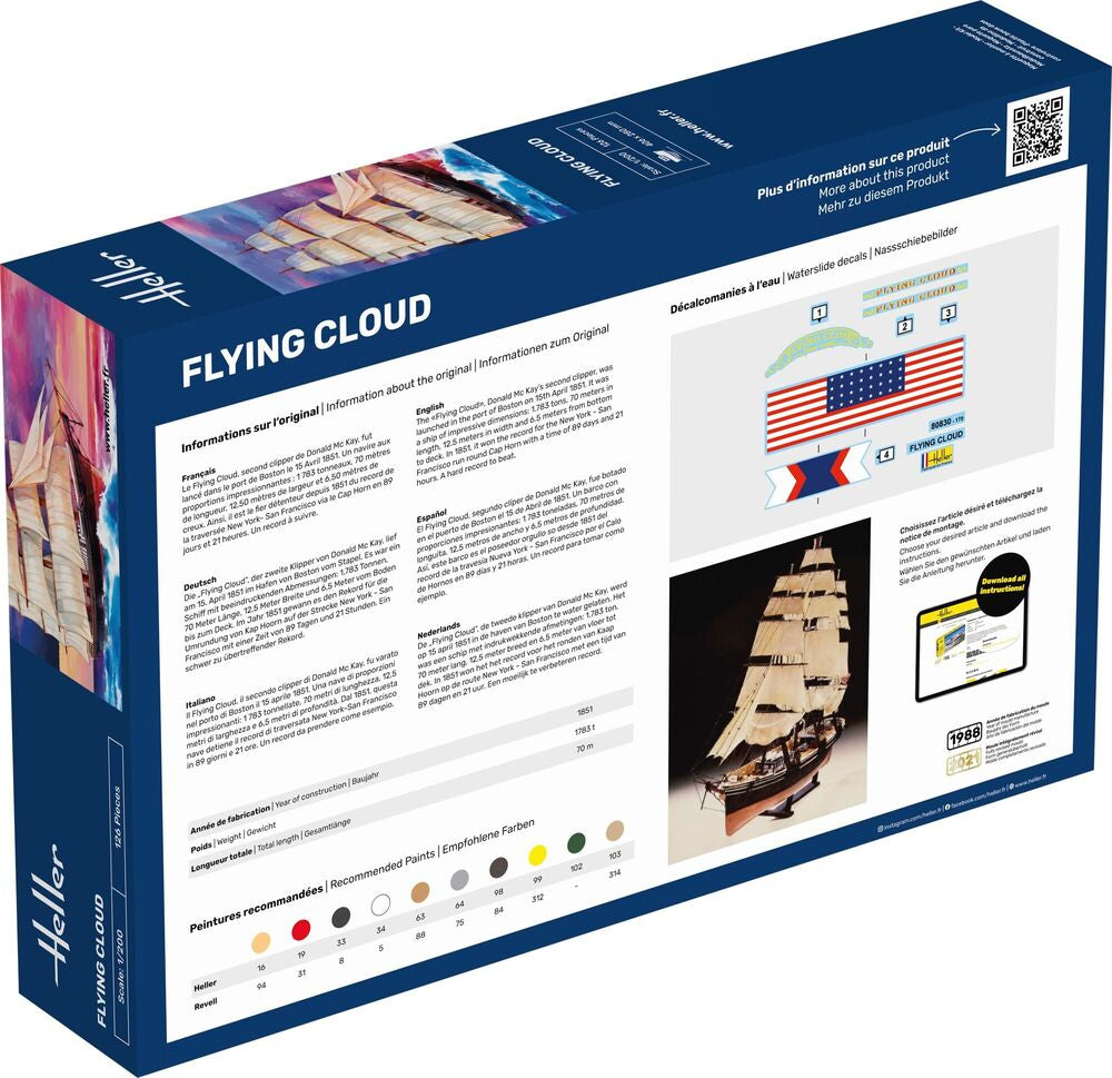 Heller Historical Collection Flying Cloud 1/200 bateau voilier