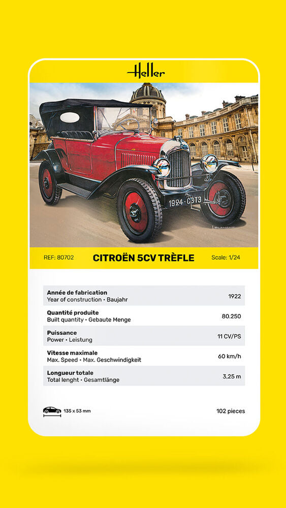 Heller Historical Collection Citroen Trèfle 1/24 maquette voiture