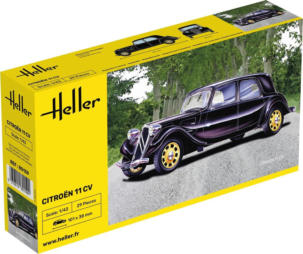 Heller The 9.99 Citroën 11 CV 1/43 maquette voiture traction