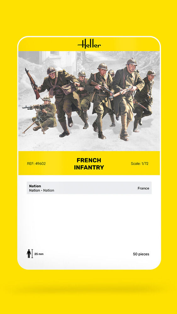 Heller Historical Collection Infanterie Française 1/72 maquette figurines WWII