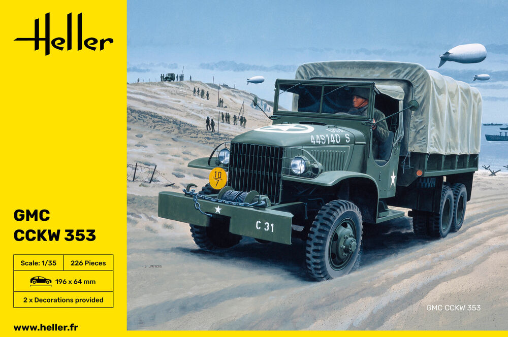 Heller Historical Collection GMC CCKW 353 1/35 maquette camion WWII