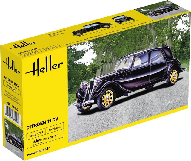 Heller The 9.99 Citroën 11 CV 1/43 maquette voiture traction
