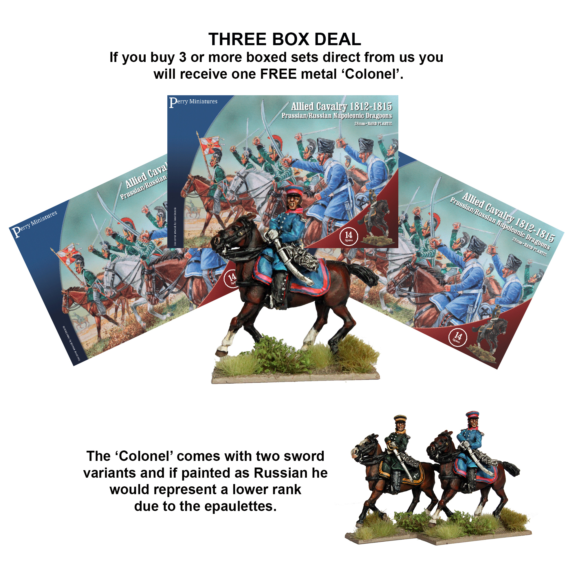 Perry RPN100 cavalerie alliée dragons coffret plastique 14 figurines 28mm