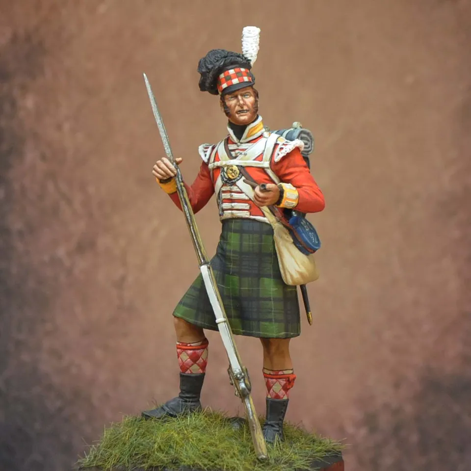 Art Girona 70mm 92nd Highland Grenadier 1815 figurine