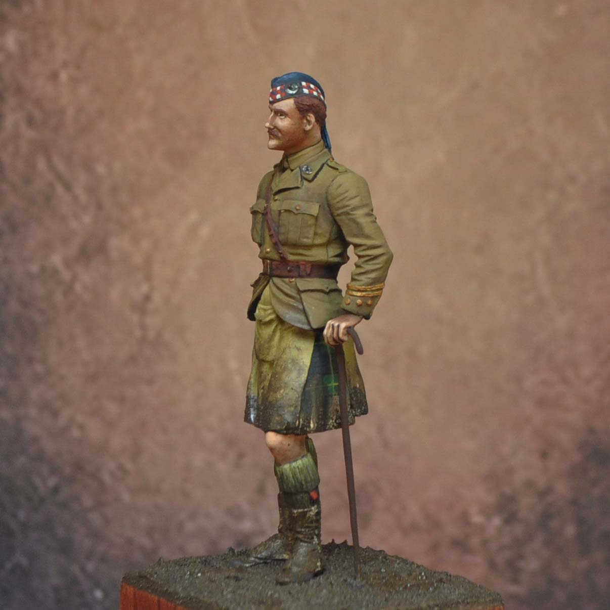 Art Girona 70mm Officer Gordon Highlanders 1915 figurine