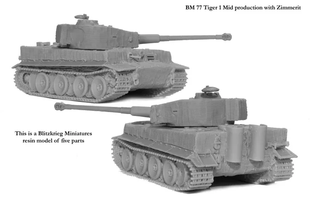 Perry Miniatures World War 2 BM77 Tiger 1 maquette Zimmerit