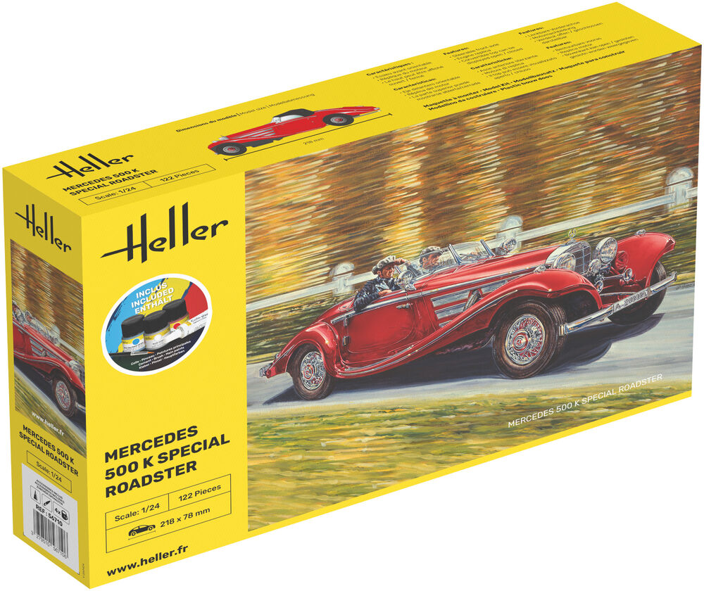 Heller Starter Kit 500 K Special Roadster 1/24 maquette voiture kit complet