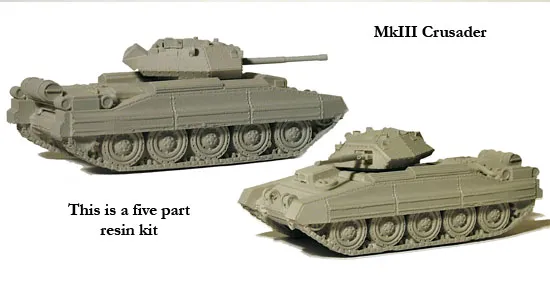 Perry Miniatures World War 2 BM 8 MkIII Crusader maquette