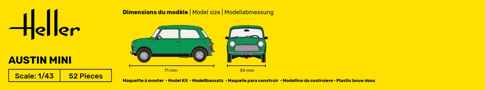 Heller Starter Kit Mini maquette voiture 1/43 kit complet