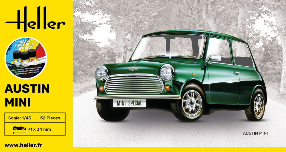 Heller Starter Kit Mini maquette voiture 1/43 kit complet