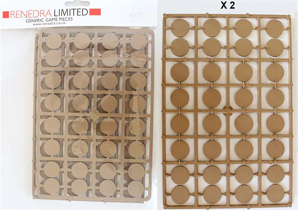Perry Miniatures Accessoires B35 socles ronds 20mm sable x64