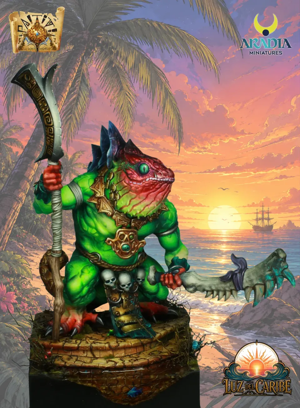 Aradia Classic Fantasy Chamaleogre figurine résine 32mm