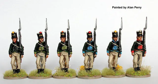 Perry Miniatures Napoleonic EP 21 Fusiliers figurines en marche