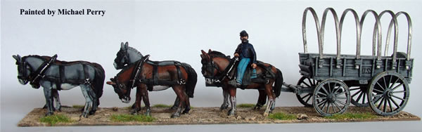Perry ACW 11 maquette chariot six mules cocher