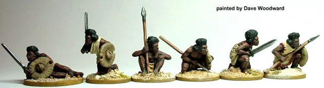 Perry Miniatures Sudan SA11 Beja figurines accroupis lances