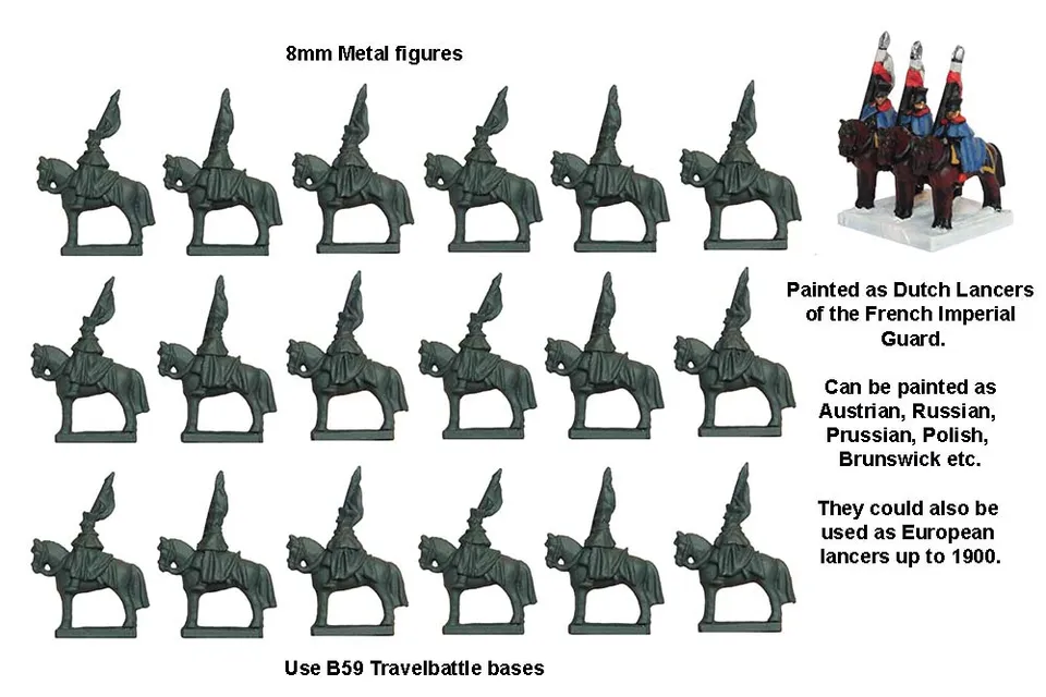 Perry Miniatures TB 10 Lanciers czapkas figurines métal 18 pièces