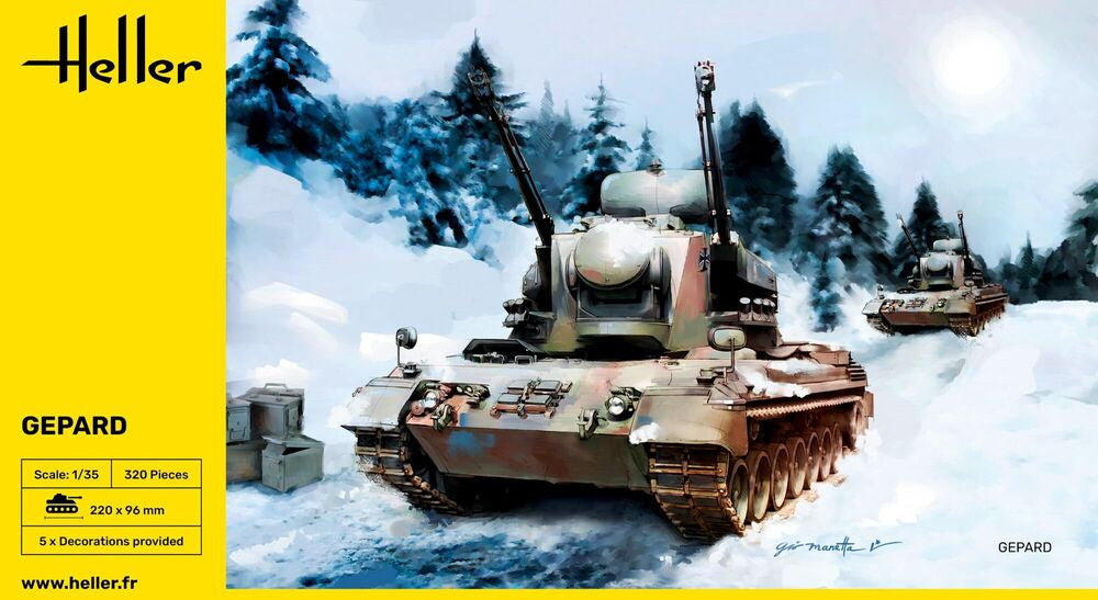 Heller Gepard FlakPz maquette char 1/35 antiaérien