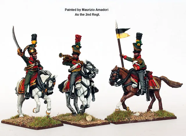 Perry Miniatures Napoleonic AN50 Uhlan Command figurines
