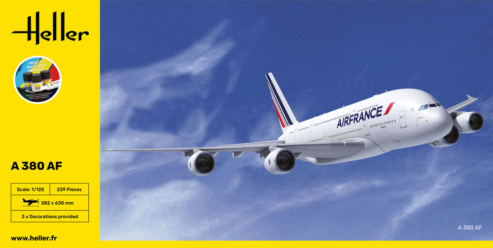 Heller Starter Kit A380 AF maquette 1/125 Air France