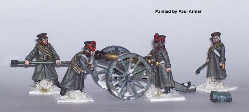 Perry Napoleonic RN69 artillerie figurines canon 12 livres hiver