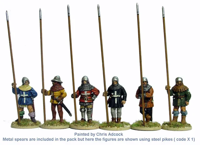 Perry Miniatures AO27 piquiers debout Azincourt 28mm