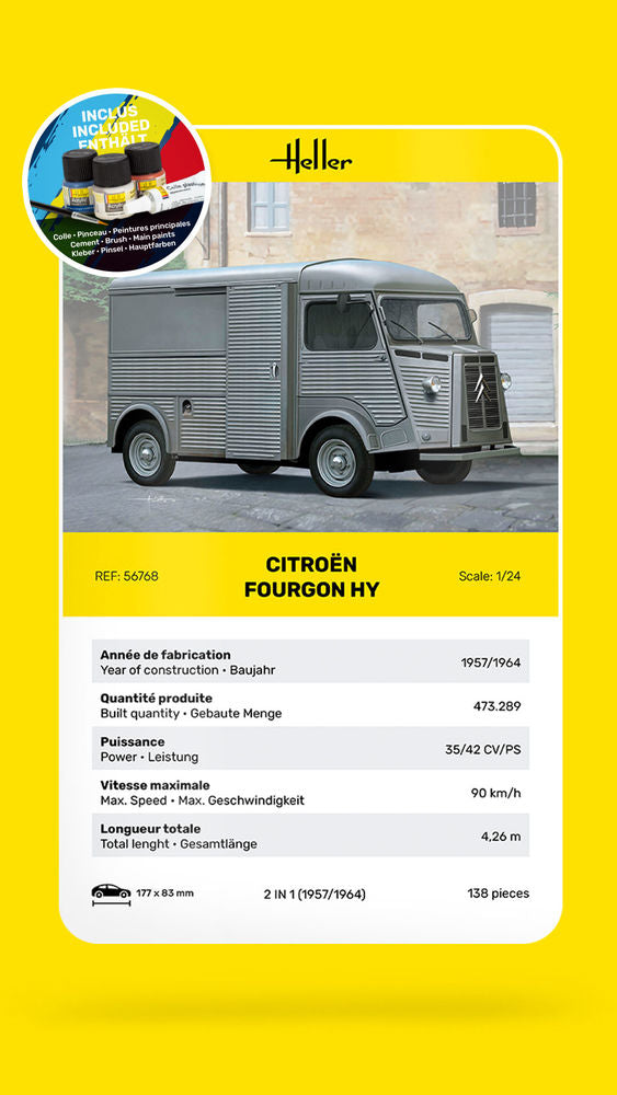 Heller Starter Kit Citroën Fourgon HY maquette 1/24