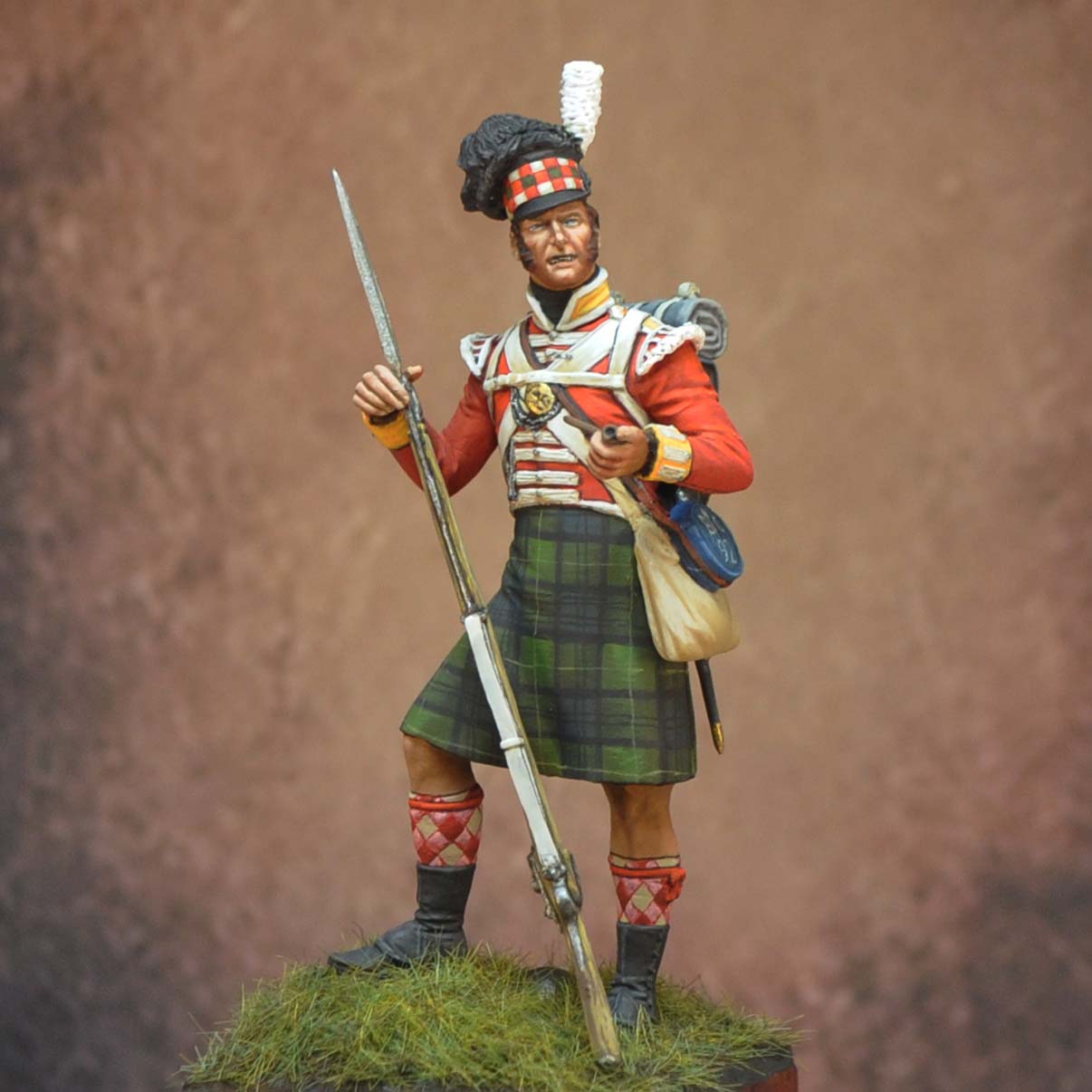 Art Girona 70mm 92nd Highland Grenadier 1815 figurine