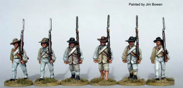 Perry Miniatures AW136 Milice du Sud figurines 28mm baïonnettes