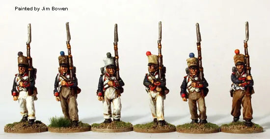 Perry Miniatures Napoleonic FN158 fusiliers marche attaque métal