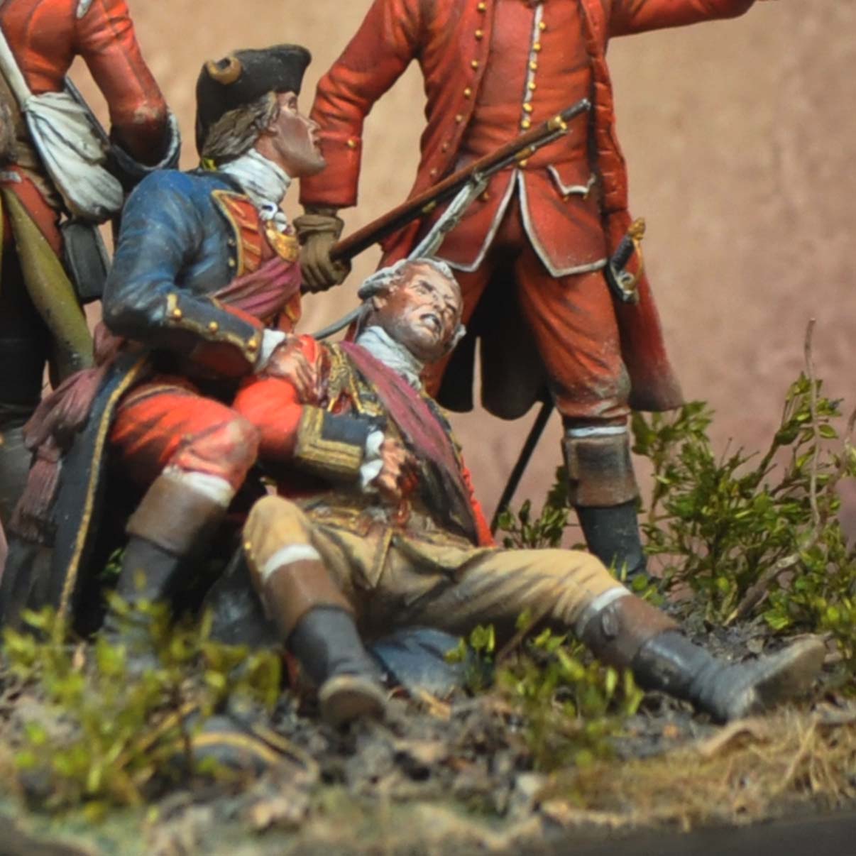 ART GIRONA 70mm Monongahela 1755 lot 2 figurines Braddock
