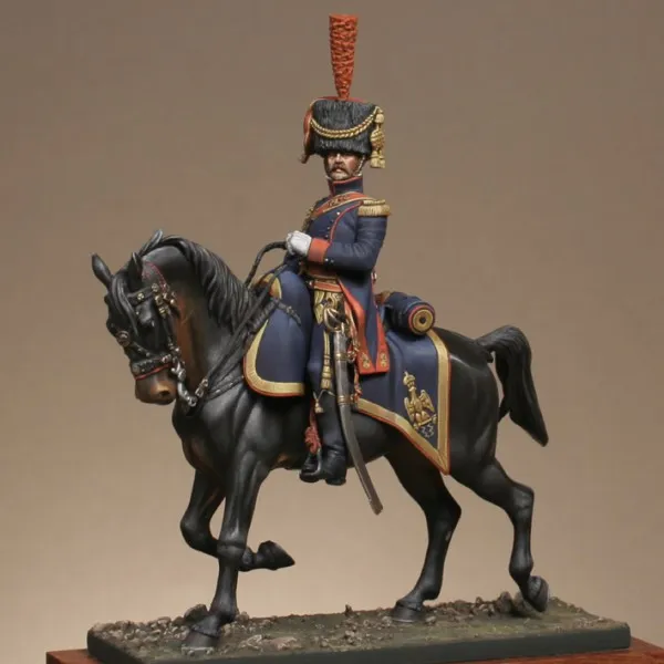 Art Girona Lieutenant artillerie cheval garde figurine 54mm
