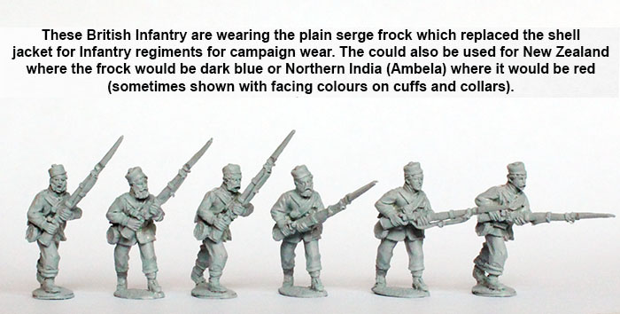 Perry Miniatures BIF 20 infanterie ligne figurines chargeant 1860