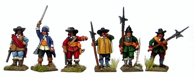Perry Miniatures ECW27 Infantry Officers figurines 28mm