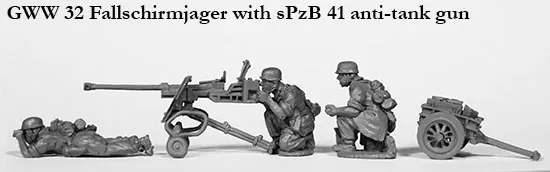 Perry Miniatures World War 2 GWW 32 Fallschirmjäger canon 28mm