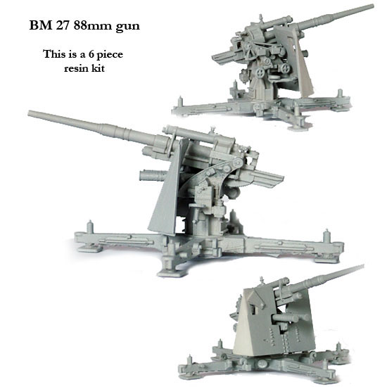 Perry World War 2 BM 27 canon 88mm maquette résine