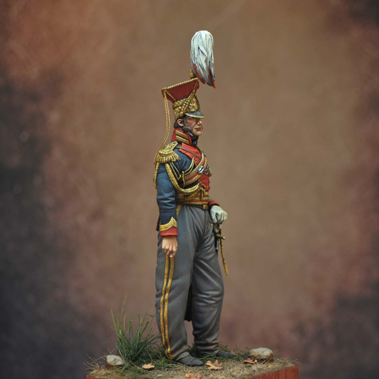 ART GIRONA 70mm Officer 9th Light Dragoons-Lancer 1820 figurine