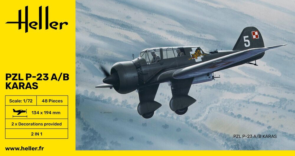Heller PZL 23 Karas 1/72 maquette avion seconde guerre
