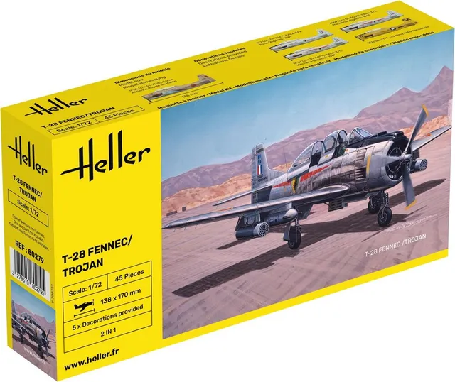 Heller The 9.99 T-28 Fennec Trojan avion 1/72