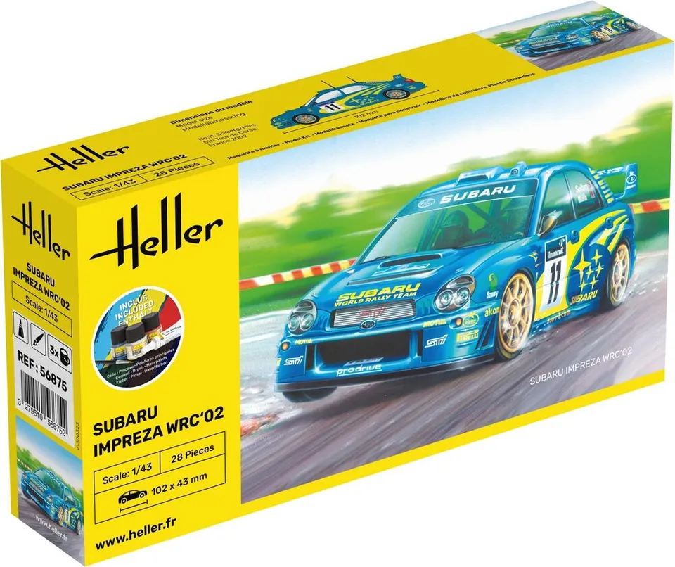 Heller Starter Kit Impreza WRC'02 maquette 1/43